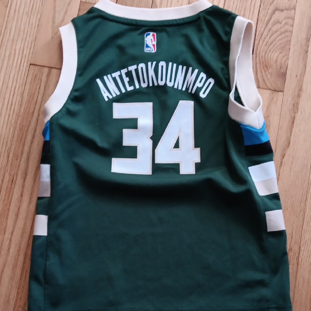 NBA Antetokounmpo Jersey - Green Large Boys 10/12